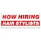 Signmission Now Hiring Hair Stylists Banner Apply Inside Accepting Application Single Sided B-30254 - alternate 1